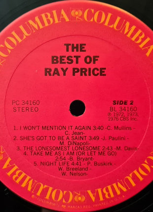 Ray Price : The Best Of Ray Price (LP, Comp)