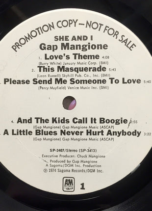 Gap Mangione : She And I (LP, Album, Promo)