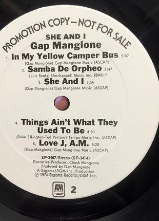 Gap Mangione : She And I (LP, Album, Promo)