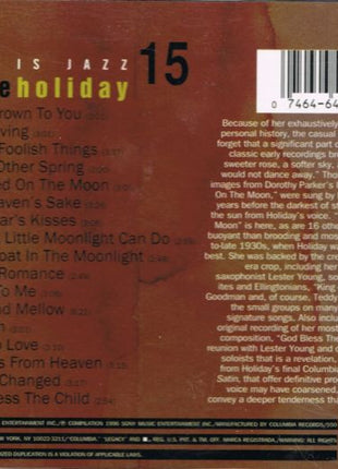 Billie Holiday : This Is Jazz │ 15 (CD, Comp, RM)