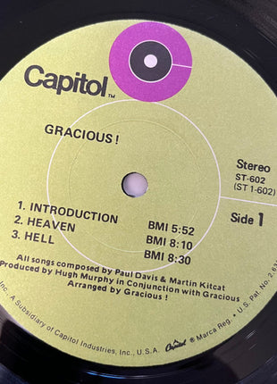 Gracious!* : Gracious! (LP, Album, Los)