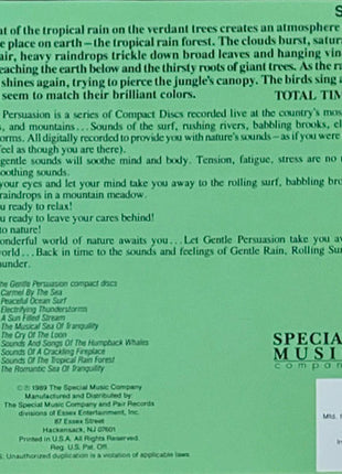 No Artist : The Sounds Of Nature - Sounds Of The Tropical Rain Forest (CD, Album, Club)