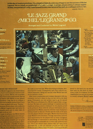 Michel Legrand & Co. : Le Jazz Grand (LP, Album, Gat)