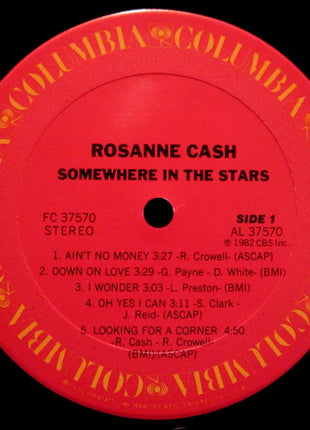 Rosanne Cash : Somewhere In The Stars (LP, Album, Ter)