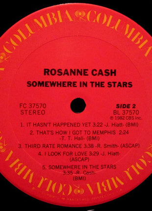 Rosanne Cash : Somewhere In The Stars (LP, Album, Ter)