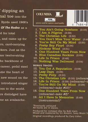 The Byrds : Sweetheart Of The Rodeo (CD, Album, RE, RM)