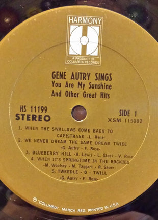 Gene Autry : You Are  My Sunshine And Other Great Hits (LP, Comp)