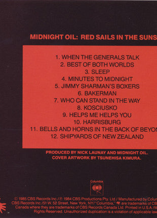 Midnight Oil : Red Sails In The Sunset (CD, Album)