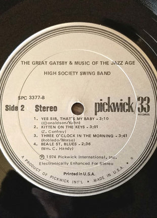 High Society Swing Band : The Great Gatsby & Music Of The Jazz Age (LP)