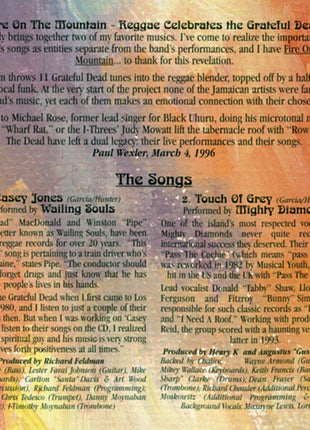 Various : Fire On The Mountain: Reggae Celebrates The Grateful Dead (CD, Comp)