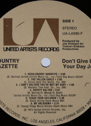 Country Gazette : Don't Give Up Your Day Job (LP, Album)