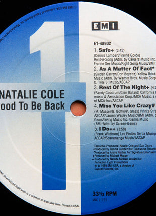 Natalie Cole : Good To Be Back (LP, Album, All)