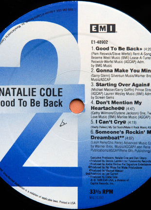 Natalie Cole : Good To Be Back (LP, Album, All)
