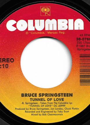 Bruce Springsteen : Tunnel Of Love (7", Single, Styrene, Car)