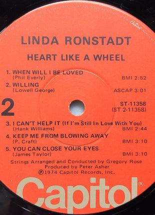 Linda Ronstadt : Heart Like A Wheel (LP, Album, Win)