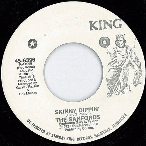 The Sanfords Featuring Gary S. Paxton* : Skinny Dippin' (7", Promo)