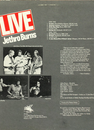 Jethro Burns : Live (LP, Album)