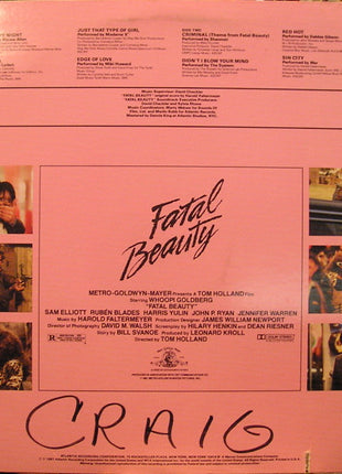 Various : Fatal Beauty (Original Motion Picture Soundtrack) (LP, Album)