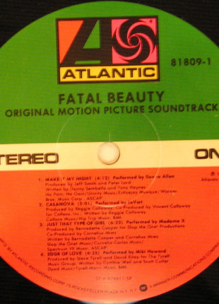Various : Fatal Beauty (Original Motion Picture Soundtrack) (LP, Album)