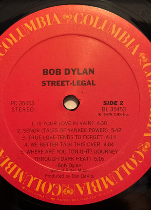 Bob Dylan : Street-Legal (LP, Album, RE, Car)