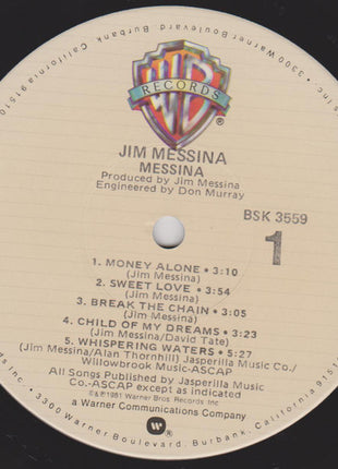 Jim Messina : Messina (LP, Album, Jac)