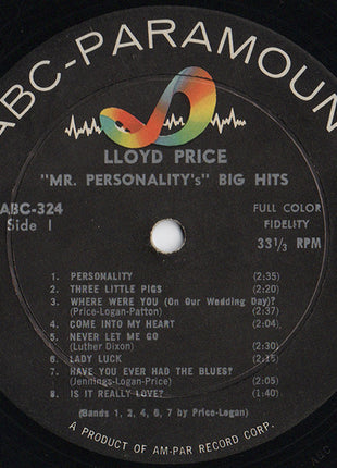 Lloyd Price : "Mr Personality's" 15 Hits (LP, Album, Comp, Mono)