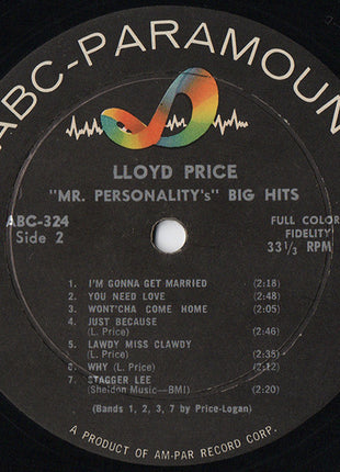 Lloyd Price : "Mr Personality's" 15 Hits (LP, Album, Comp, Mono)