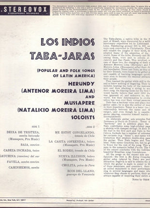 Los Indios Tabajaras : Popular And Folk Songs Of Latin America (LP, Album, RE)