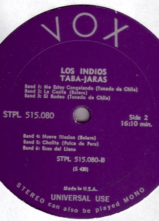 Los Indios Tabajaras : Popular And Folk Songs Of Latin America (LP, Album, RE)