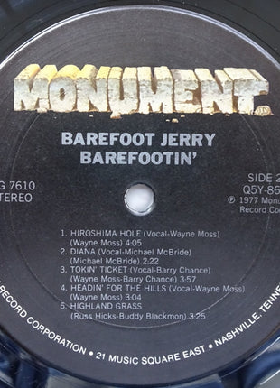 Barefoot Jerry : Barefootin' (LP, Album, Ter)