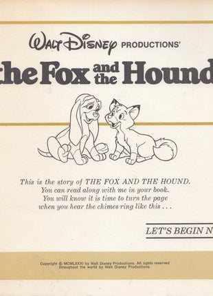 Unknown Artist : Walt Disney Productions' The Fox And The Hound (7", 24 )