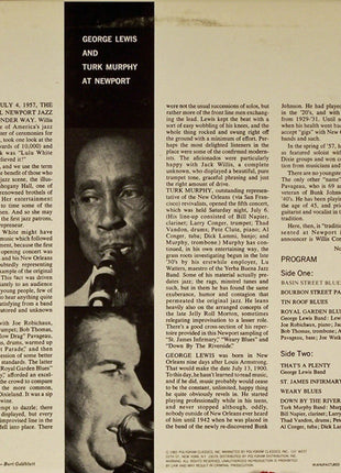 George Lewis (2) & Turk Murphy : At Newport (LP, Album, Mono, RE)