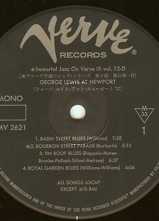 George Lewis (2) & Turk Murphy : At Newport (LP, Album, Mono, RE)