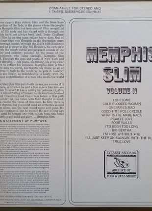 Memphis Slim : Memphis Slim - Volume II (LP, Comp, RE)