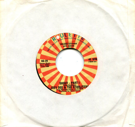Joey Dee & The Starliters : Shout (7")