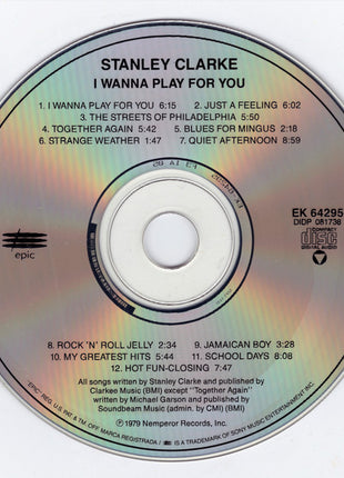 Stanley Clarke : I Wanna Play For You (CD, Album, RE, Pit)