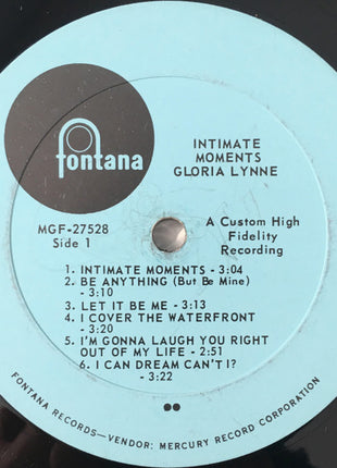 Gloria Lynne : Intimate Moments (LP, Album, Mono)