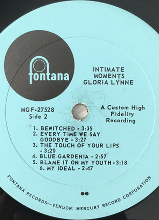 Gloria Lynne : Intimate Moments (LP, Album, Mono)