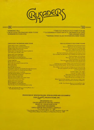 The Crusaders : Standing Tall (LP, Album, Glo)
