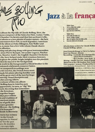 Claude Bolling Trio : Jazz À La Française (LP, Album)