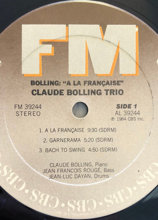 Claude Bolling Trio : Jazz À La Française (LP, Album)