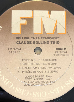 Claude Bolling Trio : Jazz À La Française (LP, Album)