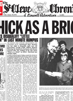the album cover for Jethro Tull - Thick As A Brick [Vinyl]