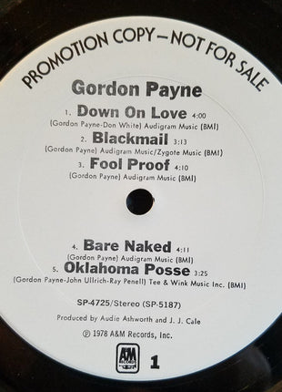 Gordon Payne : Gordon Payne (LP, Promo)