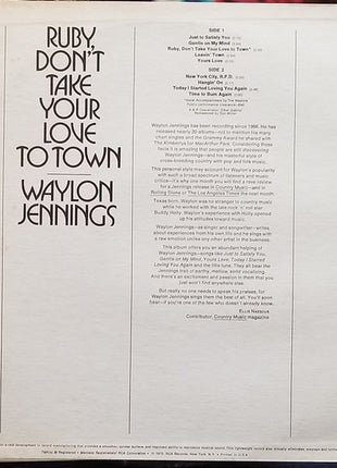 Waylon Jennings : Ruby, Don't Take Your Love To Town (LP, Album, Comp, Tur)