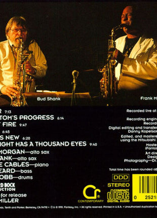 Frank Morgan, Bud Shank : Quiet Fire (CD, Album, Promo)