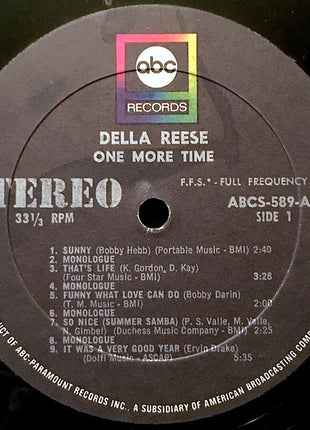 Della Reese : One More Time! Recorded Live At The Playboy Club (LP, Album)