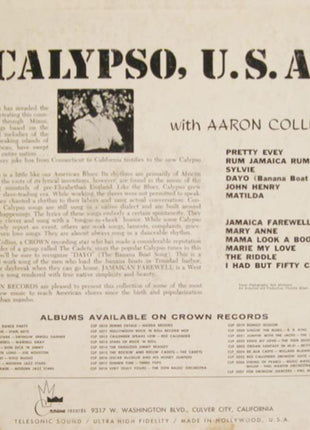 Aaron Collins : Calypso U.S.A. (LP, Album, Mono)