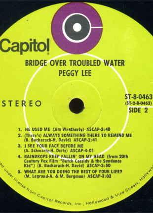 Peggy Lee : Bridge Over Troubled Water (LP, Album)