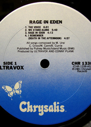 Ultravox : Rage In Eden (LP, Album)